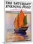 "Chinese Junk," Saturday Evening Post Cover, May 30, 1931-Anton Otto Fischer-Mounted Giclee Print