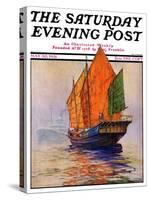 "Chinese Junk," Saturday Evening Post Cover, May 30, 1931-Anton Otto Fischer-Stretched Canvas