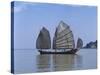 Chinese Junk, South China Sea, China-Dallas and John Heaton-Stretched Canvas