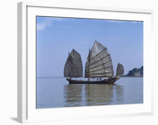 Chinese Junk, South China Sea, China-Dallas and John Heaton-Framed Photographic Print