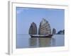 Chinese Junk, South China Sea, China-Dallas and John Heaton-Framed Photographic Print