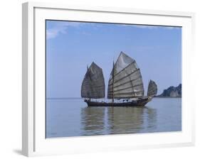 Chinese Junk, South China Sea, China-Dallas and John Heaton-Framed Photographic Print