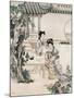 Chinese Ladies in a Garden-null-Mounted Giclee Print