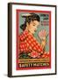 Chinese Lady Safety Matches-null-Framed Art Print