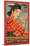 Chinese Lady Safety Matches-null-Mounted Art Print