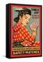 Chinese Lady Safety Matches-null-Framed Stretched Canvas