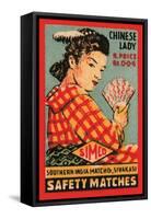 Chinese Lady Safety Matches-null-Framed Stretched Canvas