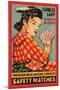 Chinese Lady Safety Matches-null-Mounted Art Print