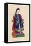 Chinese Lady Sitting on an Ornate Throne-null-Framed Stretched Canvas