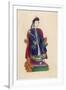 Chinese Lady Sitting on an Ornate Throne-null-Framed Art Print