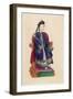 Chinese Lady Sitting on an Ornate Throne-null-Framed Art Print