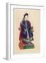 Chinese Lady Sitting on an Ornate Throne-null-Framed Art Print