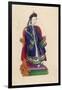 Chinese Lady Sitting on an Ornate Throne-null-Framed Art Print