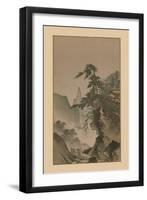 Chinese landscape, 16th century, (1886)-Kano Masanobu-Framed Giclee Print