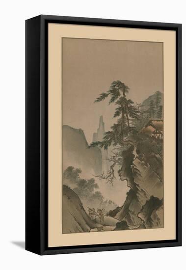Chinese landscape, 16th century, (1886)-Kano Masanobu-Framed Stretched Canvas