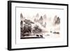 Chinese Landscape Watercolor Painting-baoyan-Framed Art Print