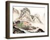 Chinese Landscape Watercolor Painting-baoyan-Framed Art Print