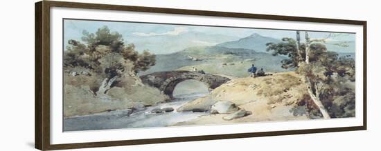 Chinese Landscape with Bridge-George Chinnery-Framed Giclee Print