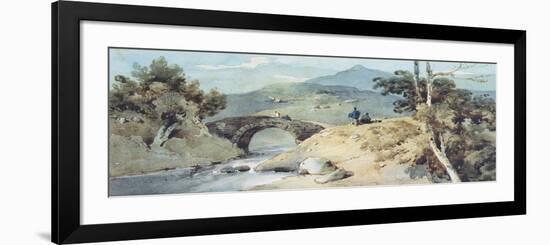 Chinese Landscape with Bridge-George Chinnery-Framed Giclee Print