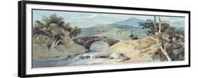 Chinese Landscape with Bridge-George Chinnery-Framed Giclee Print