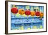 Chinese Lanterns and Colourful Old Building, Singapore-Peter Adams-Framed Photographic Print