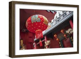 Chinese lanterns at a temple in Chinatown at night, Kuala Lumpur, Malaysia, Southeast Asia, Asia-Matthew Williams-Ellis-Framed Photographic Print