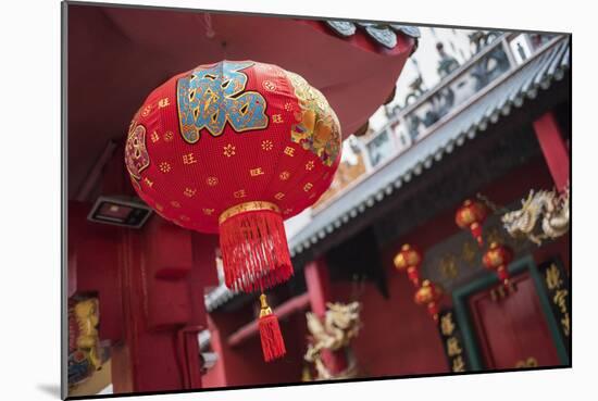 Chinese lanterns at a temple in Chinatown at night, Kuala Lumpur, Malaysia, Southeast Asia, Asia-Matthew Williams-Ellis-Mounted Photographic Print