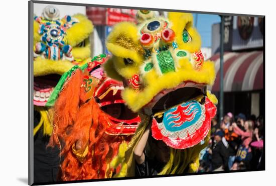 Chinese Lion during Golden Dragon Parede.-bettorodrigues-Mounted Photographic Print