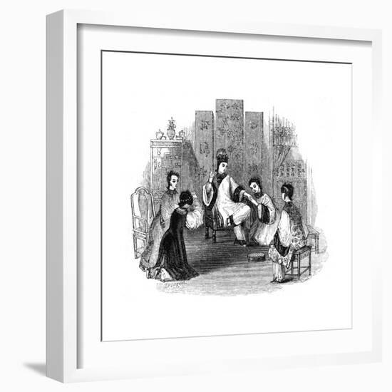 Chinese Maidens Weeping with a Bride, 1847-Evans-Framed Giclee Print