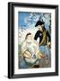 Chinese Man and a Russian Man, Japanese Wood-Cut Print-Lantern Press-Framed Art Print