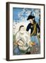 Chinese Man and a Russian Man, Japanese Wood-Cut Print-Lantern Press-Framed Art Print