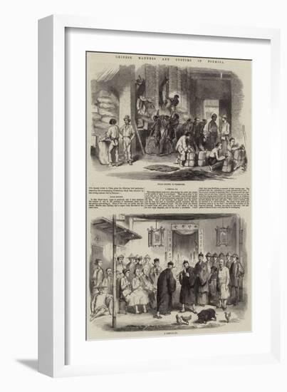 Chinese Manners and Customs in Formosa-null-Framed Giclee Print