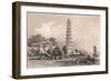 Chinese Men Playing Badminton-null-Framed Giclee Print