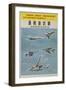 Chinese Military Poster Aircraft Identification Chart, Soviet Union Aircraft-null-Framed Giclee Print