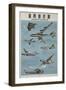 Chinese Military Poster Aircraft Identification Chart, US Aircraft-null-Framed Giclee Print