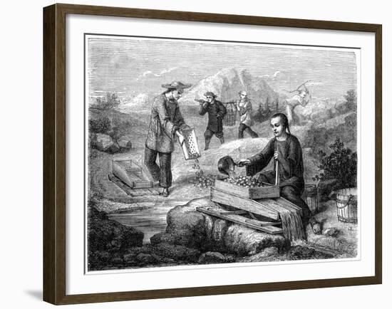 Chinese Miners, California, 19th Century-Gustave Adolphe Chassevent-Bacques-Framed Giclee Print