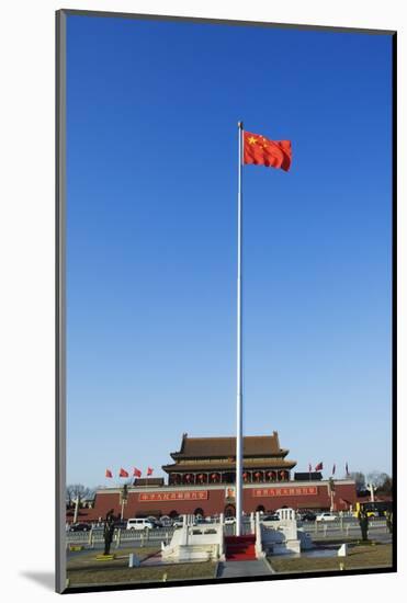 Chinese National Flag Infront of the Gate of Heavenly Peace in Tiananmen Square Beijing China-Christian Kober-Mounted Photographic Print