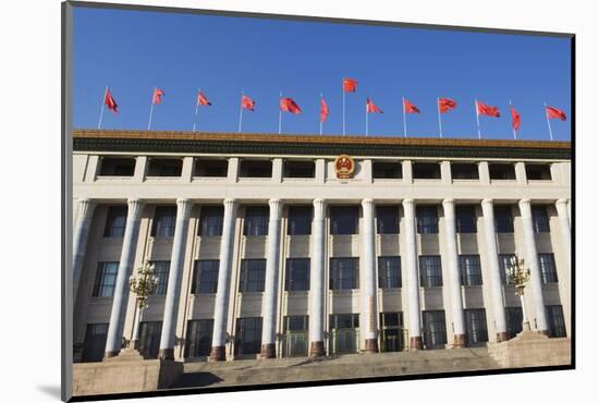 Chinese National Flags on a Government Building Tiananmen Square Beijing China-Christian Kober-Mounted Photographic Print