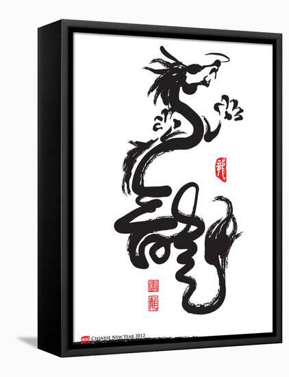 Chinese New Year Calligraphy For The Year Of Dragon-yienkeat-Framed Stretched Canvas