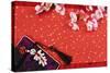 Chinese New Year Ornament on a Festive Background.-Liang Zhang-Stretched Canvas