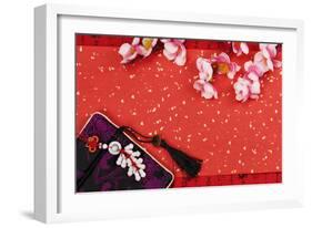 Chinese New Year Ornament on a Festive Background.-Liang Zhang-Framed Photographic Print