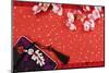 Chinese New Year Ornament on a Festive Background.-Liang Zhang-Mounted Photographic Print