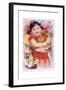 Chinese New Year's Poster with Girl Holding Chicken-null-Framed Giclee Print