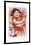 Chinese New Year's Poster with Girl Holding Chicken-null-Framed Giclee Print