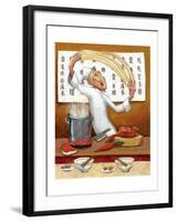 Chinese Noodle Chef-John Howard-Framed Giclee Print