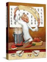 Chinese Noodle Chef-John Howard-Stretched Canvas