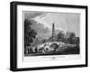 Chinese Pagoda and Bridge, St James's Park, Westminster, London, 1814-Rawle-Framed Giclee Print