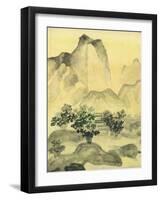 Chinese Painting, Hills-Iva Afonskaya-Framed Art Print