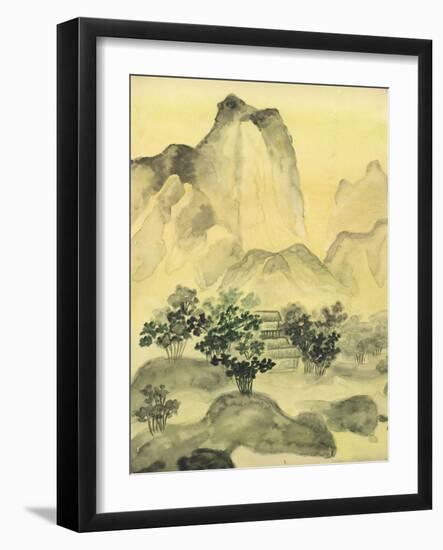 Chinese Painting, Hills-Iva Afonskaya-Framed Art Print