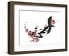 Chinese Painting Of Flowers, Plum Blossom, On White Background-elwynn-Framed Art Print